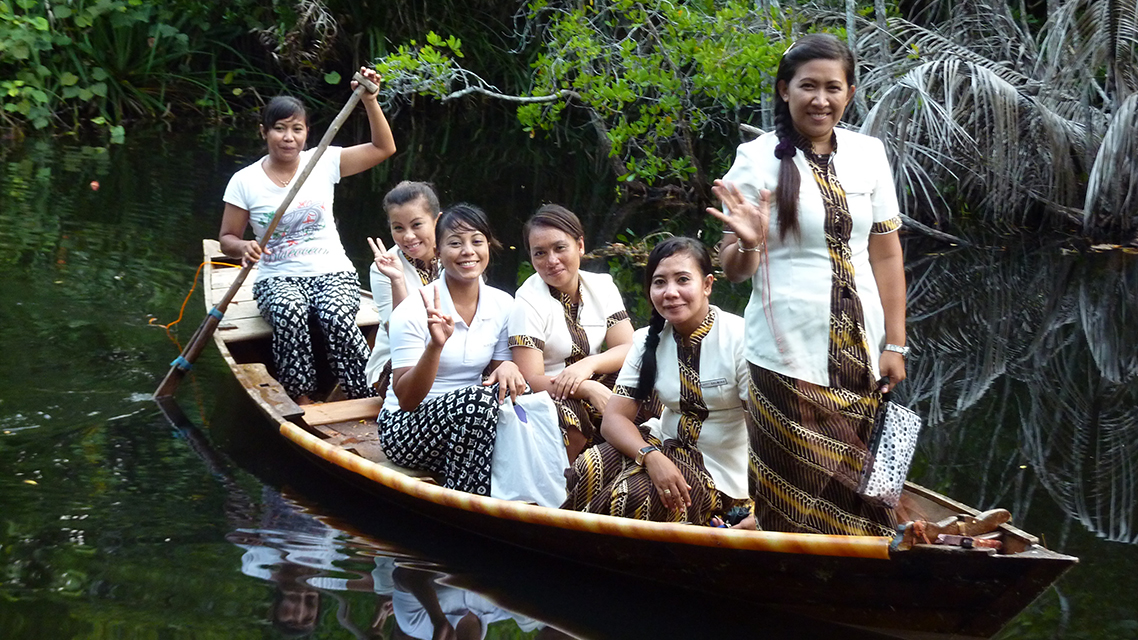 Welcoming team at Mutiara Beach Resort, Bintan Spa Resort