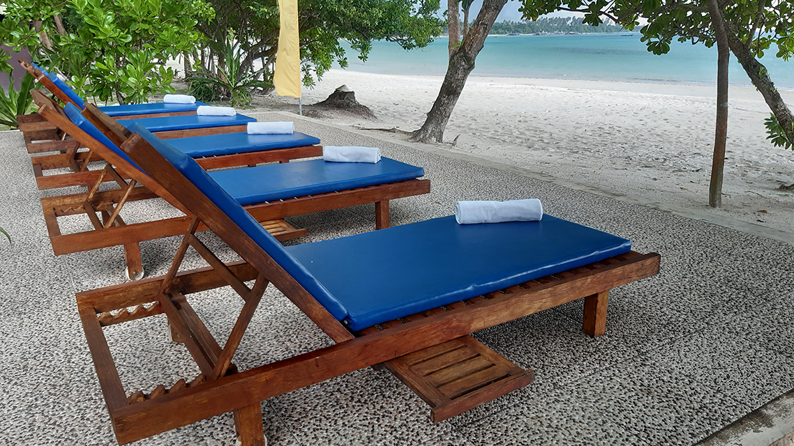 Shoreline relaxation at Mutiara Beach Resort, Bintan Spa Resort