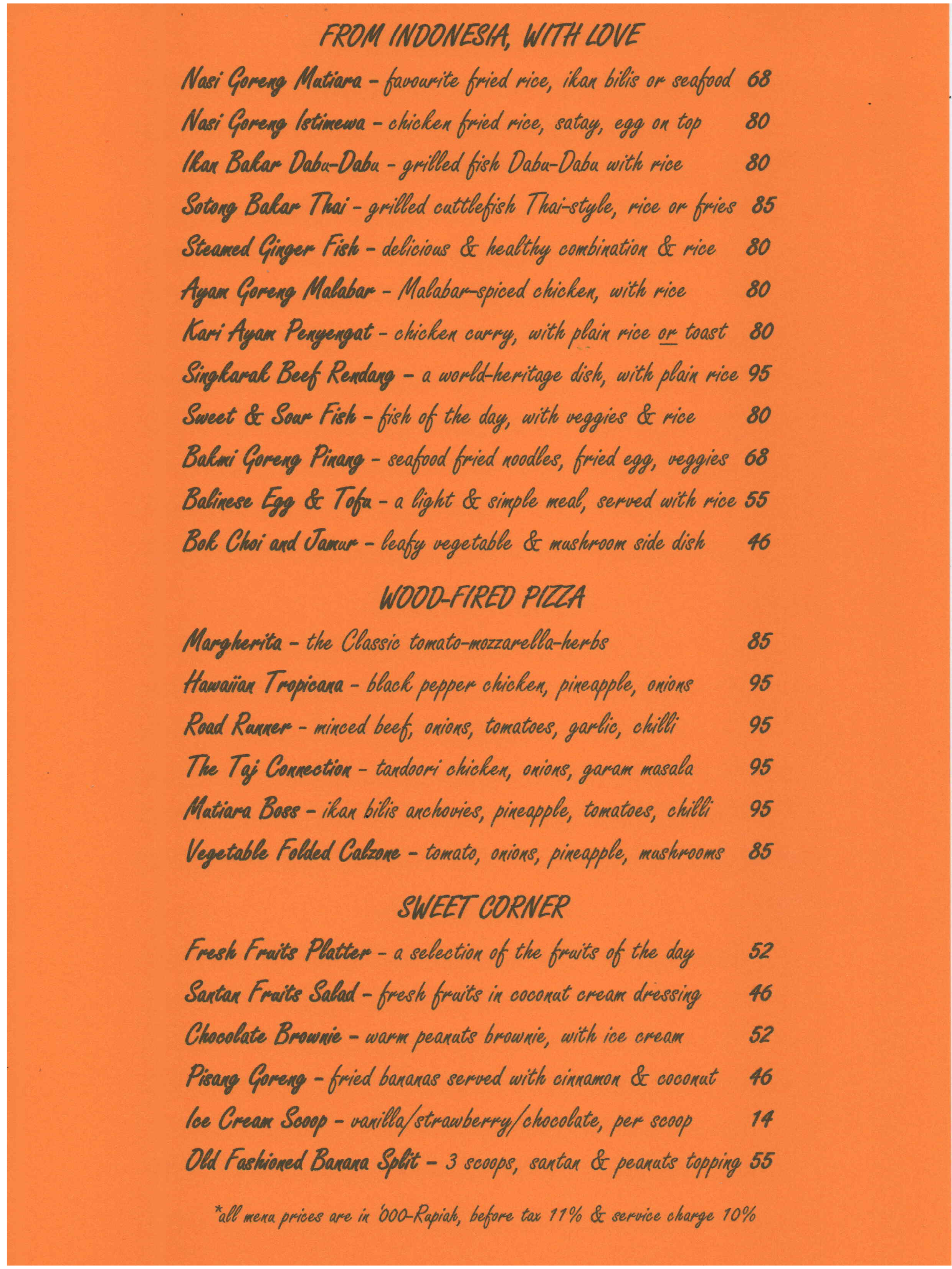 Bintan Spa Resort - Mutiara Beach Resort Menu Page 3